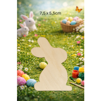 Królik 3 7,5cm "pluszak", królik 7,5cm "pluszak", sklejka 3mm